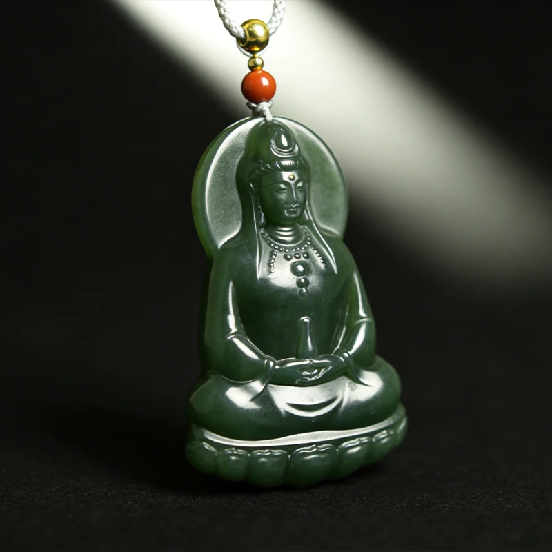 lot6 和田玉净瓶观音吊坠/DW51216-008680 保利山东