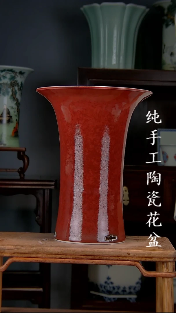 景德镇手工陶瓷花盆