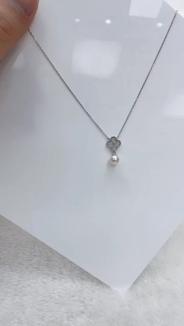 【闪购商品】海水珍珠颈饰银S925镶嵌海水珍珠项链