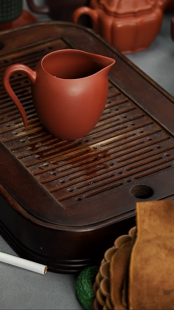 茶壶紫砂宜兴紫砂朱泥美人肩公道杯