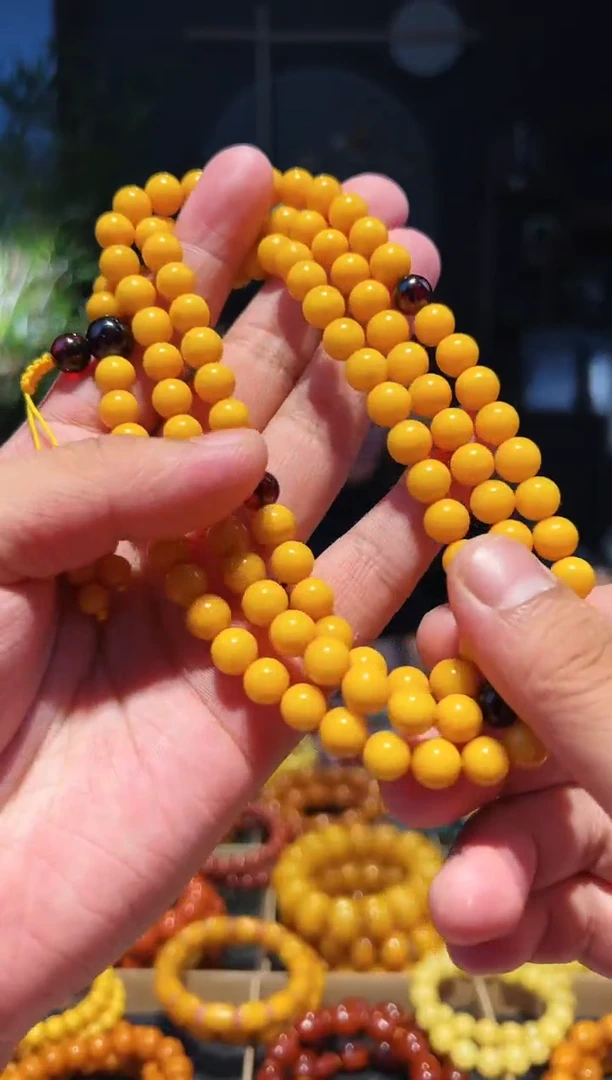 未镶嵌蜜蜡手链8+帝王