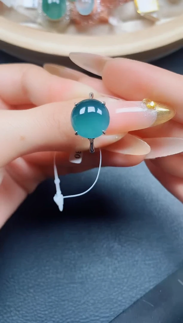 【闪购商品】翡翠戒指银S925镶嵌翡翠