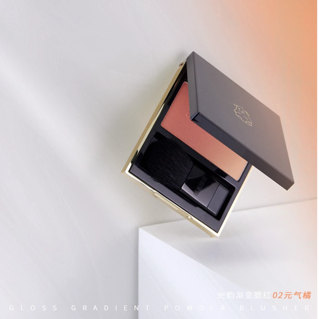 绿毛怪怪光韵渐变腮红 01少女粉 02元气橘 5.5g 细腻修饰单色