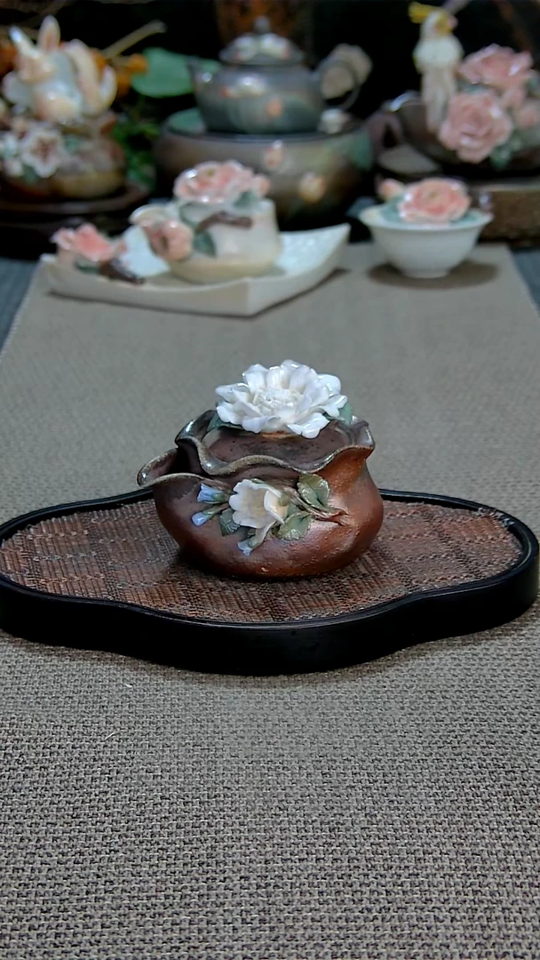 太阳花宝瓶柴烧