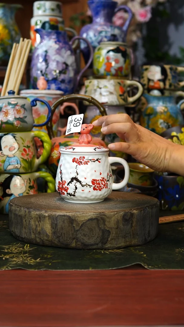 花瓶/杯子/碗39号微瑕景德镇手工手绘釉下彩