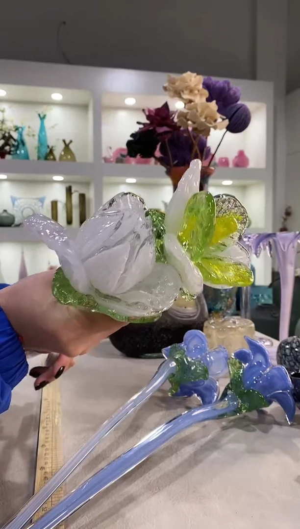 慕忆家手作琉璃花瓶瑕疵