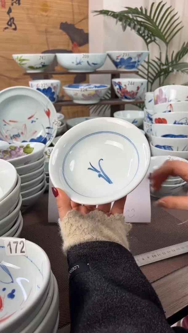 明舟微瑕山茶花6寸正德碗（单只装）