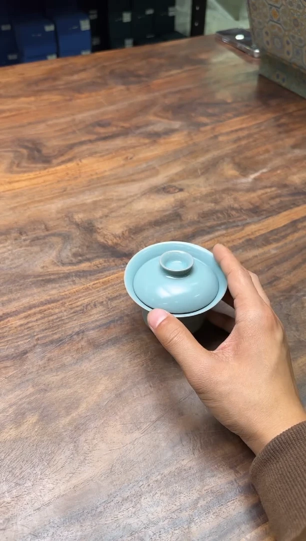 九道 汝窑 二才盖碗