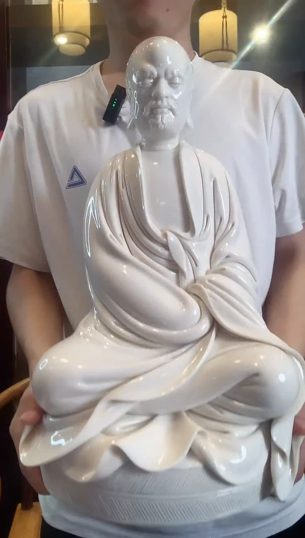 德化白瓷庄少卿跟黄明玉老师的坐蒲团达摩