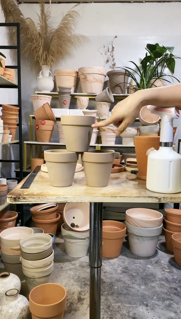 瑕疵无售后12.5*13灰陶 3盆无托