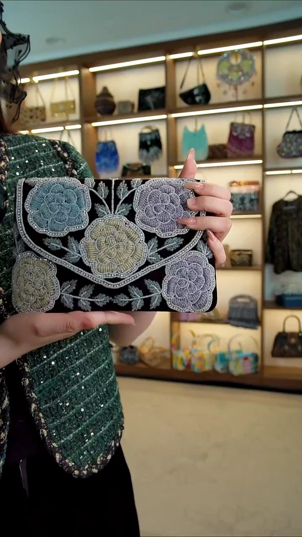 织物Fjss-666百格汇手工串珠包