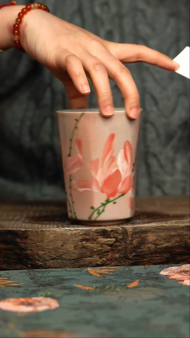 【闪购商品】杯釉下彩手工手绘同款陶器