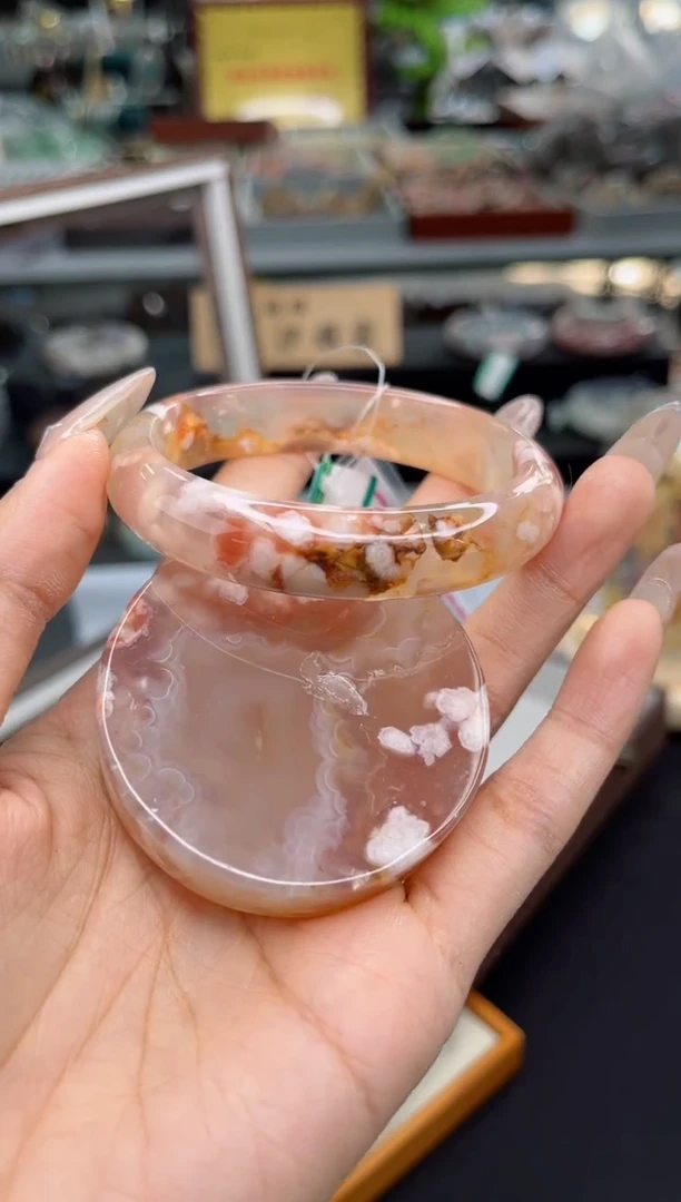 【闪购商品】石英质玉手镯未镶嵌56圈口（赠品镯心）656898