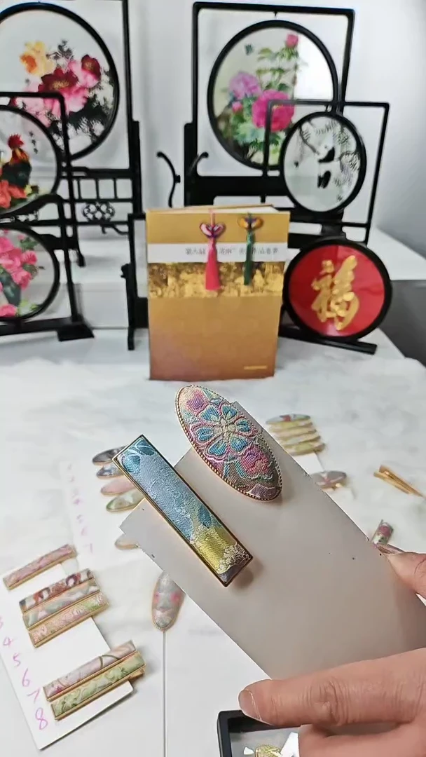 织绣宋锦漂亮发夹