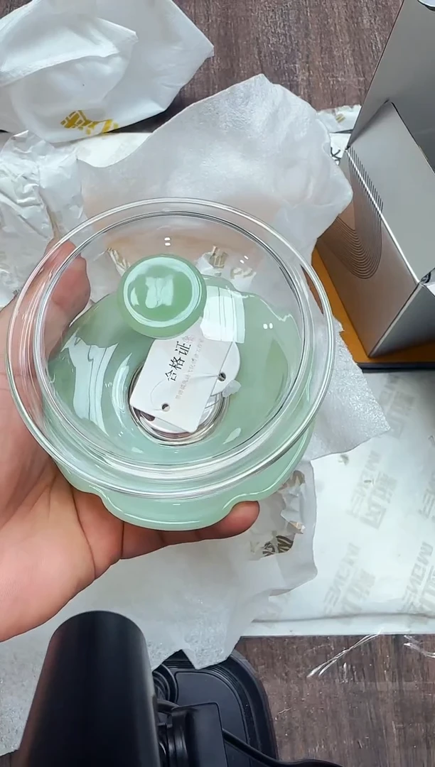 风谜·荷悦盖碗浅玉色+茶巾