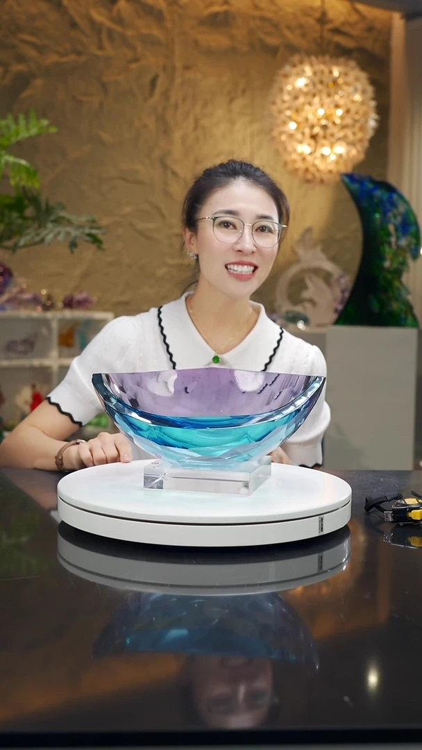 福利金紫蓝不规则果碗