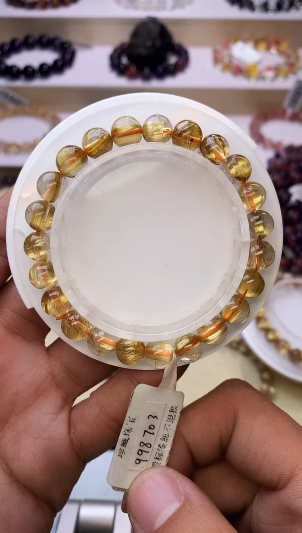 【闪购商品】发晶手链未镶嵌钛金顺发单圈8m+