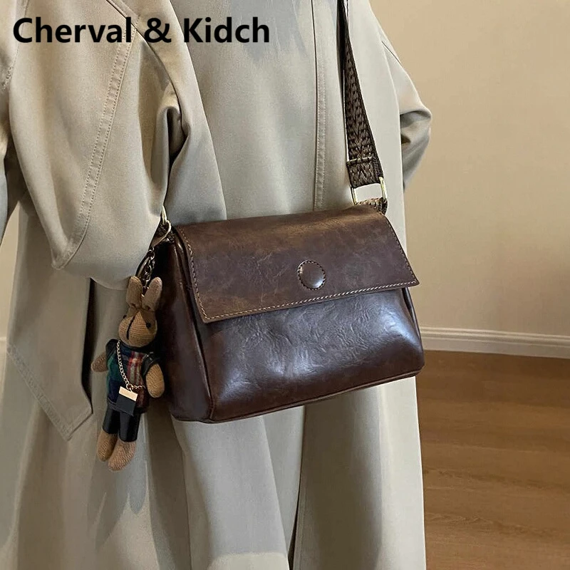 Cherval&Kidch包包女款斜挎包真皮女式2025新款单肩包通勤包女士