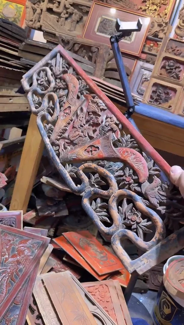 【闪购商品】香樟木老木雕老物件花板