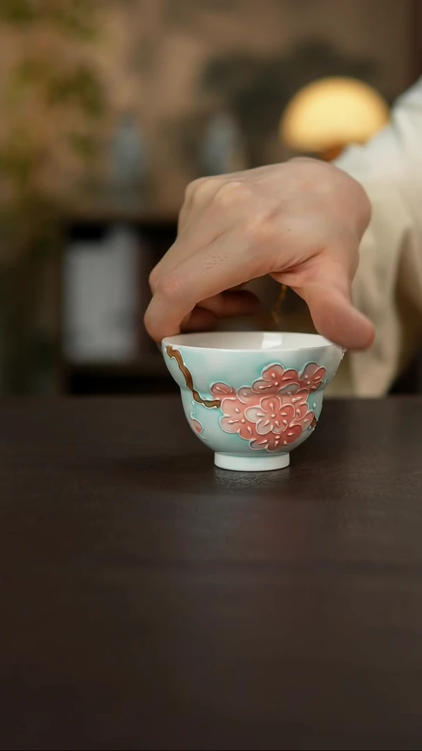 杯景德镇陶瓷杯碗柴烧多人