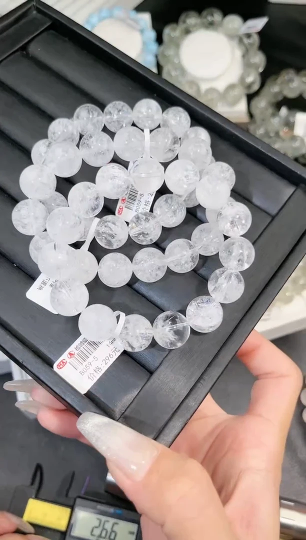 【闪购商品】水晶手链未镶嵌多样性发一白阿塞14mm