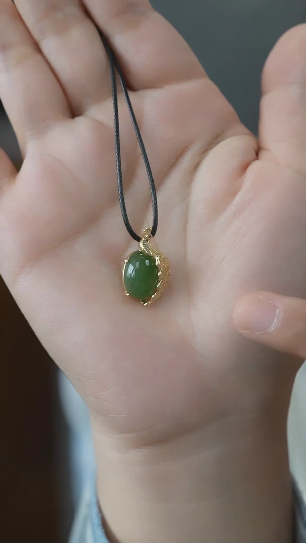 和田玉（碧玉）未镶嵌颈饰吊坠