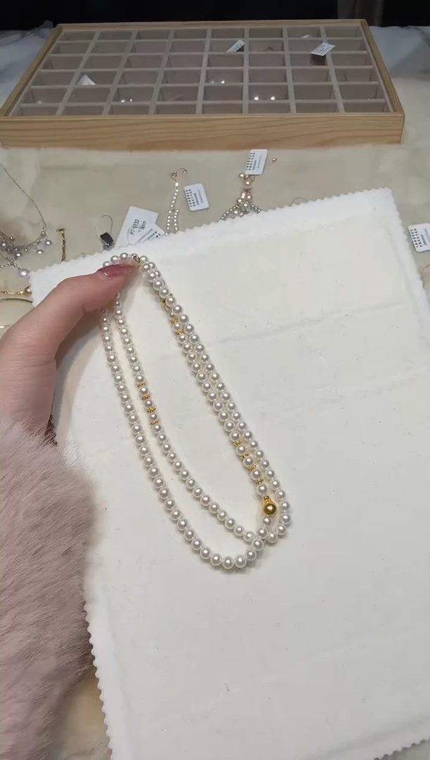 足金镶嵌项链淡水珍珠zzxm多样性发其一