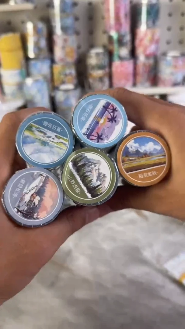 2-24 雾隐 礁石 夏日 山野 稻浪 5卷胶带