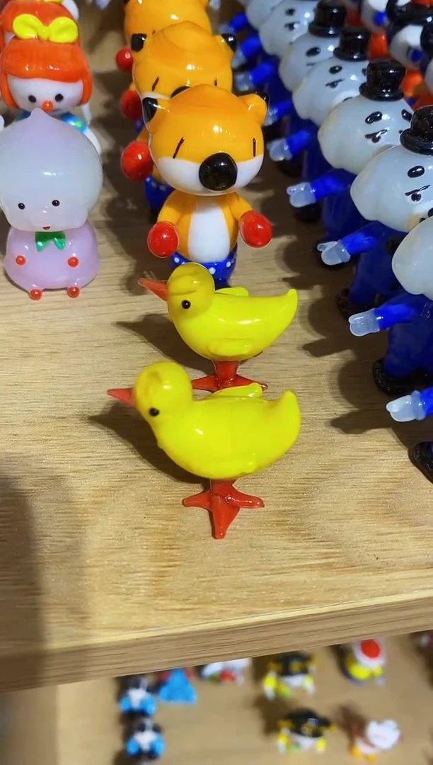 【闪购商品】琉璃手工艺品黄鸡一对