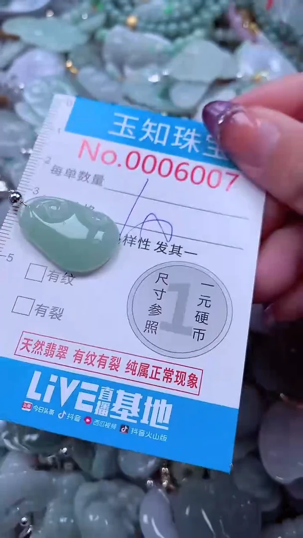 翡翠未镶嵌吊坠(不含链)6007