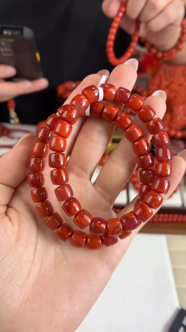 未镶嵌瓦西直切手串8mm南红玛瑙（多样式发其一）
