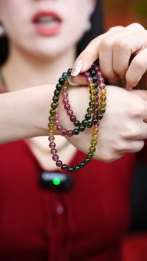 【闪购商品】碧玺手链未镶嵌g197 碧玺多圈手链6mm+