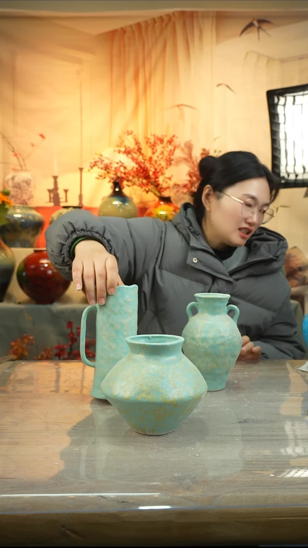 套组高口高温陶瓷花瓶