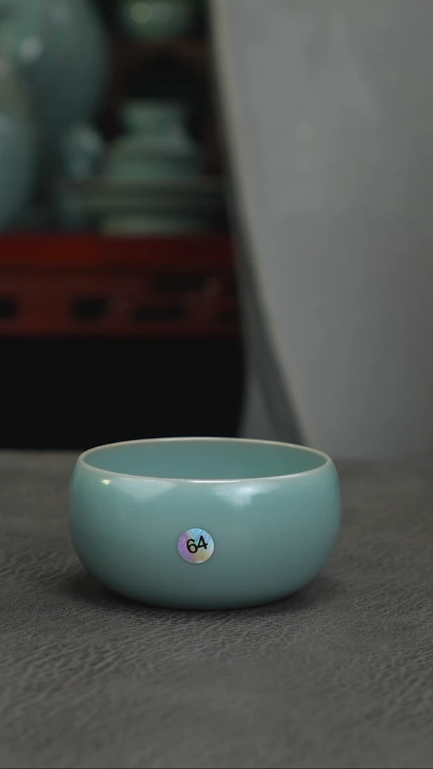 天蓝釉64号禅定杯  100cc微瑕简包-二