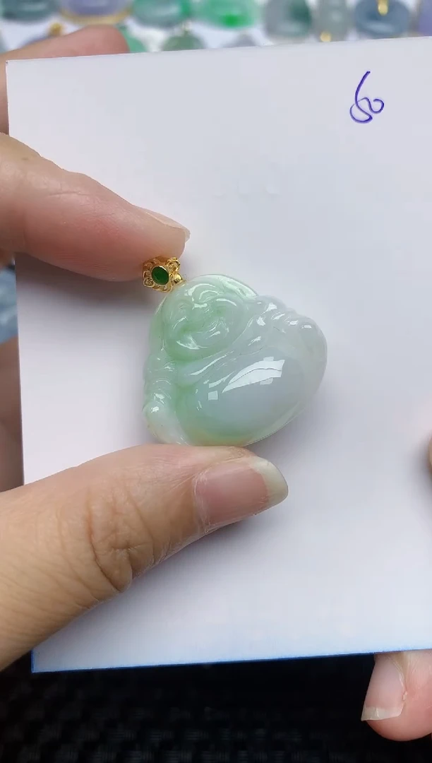 翡翠银S925镶嵌颈饰天然A货翡翠 50