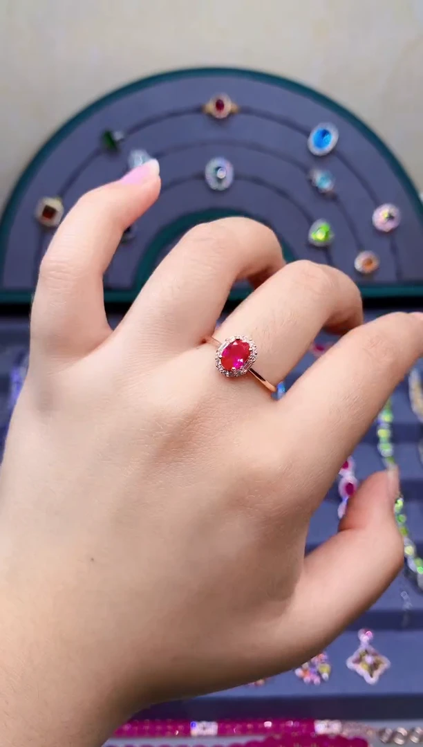 【闪购商品】红宝石戒指银S925镶嵌030
