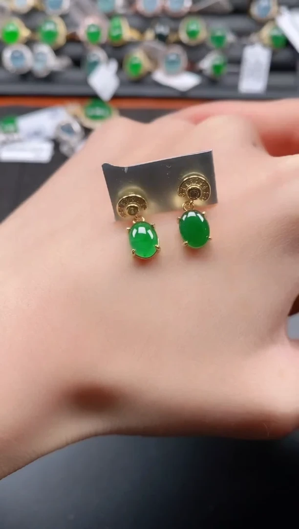 银S925镶嵌戒指翡翠1