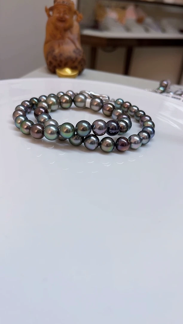 银S925镶嵌颈饰海水珍珠8-11mm