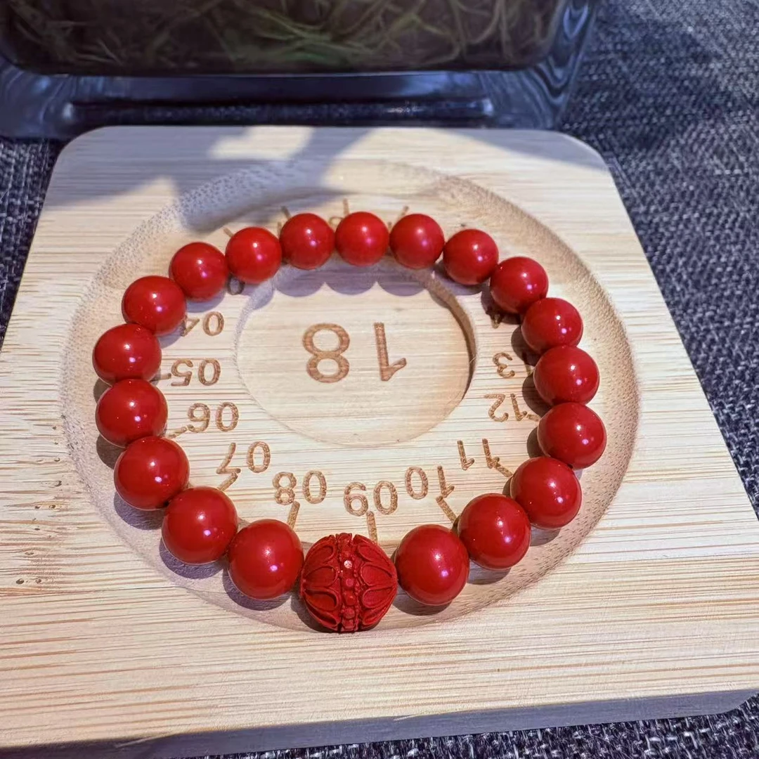 含辰砂工艺品【莲】定制国潮手串