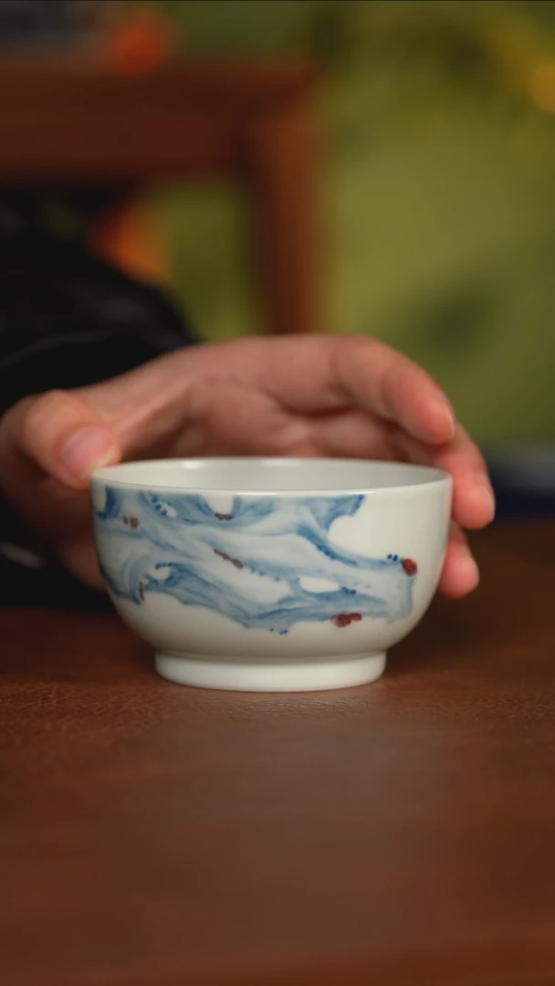 【闪购商品】杯晓月庐（林月红）泰狮金鱼直口杯