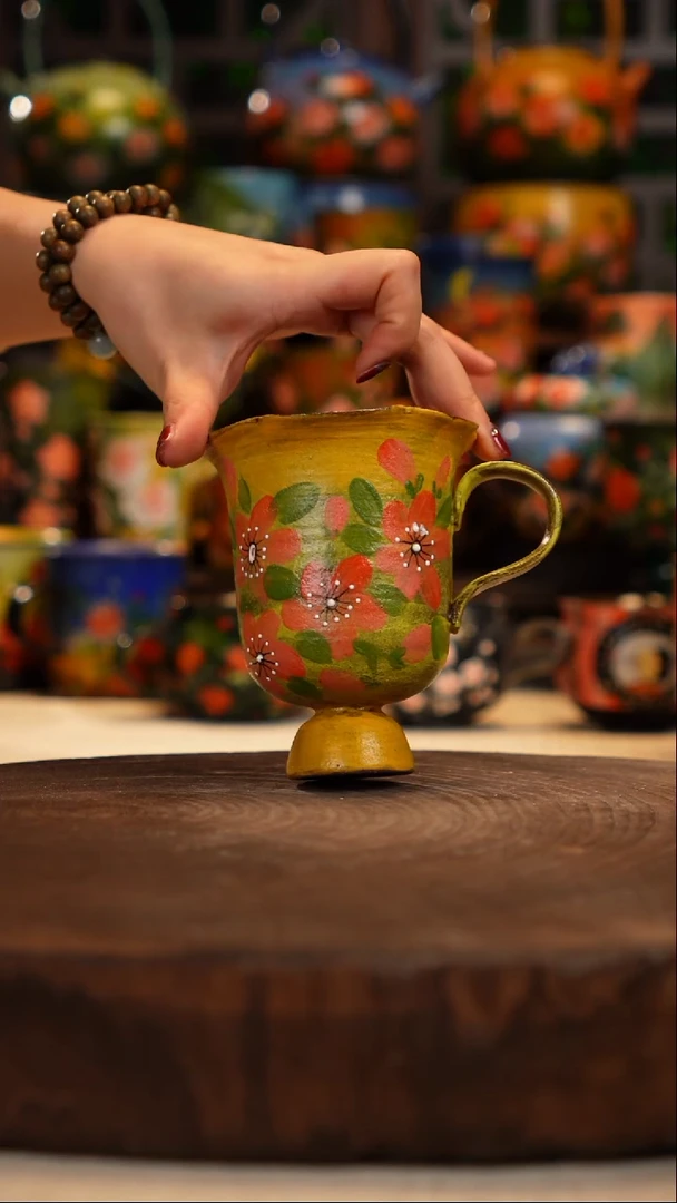 紫砂 油画釉下彩手绘