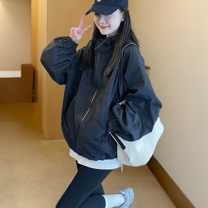 精选工装外套女春秋新款韩版宽松设计感小个子休闲百搭短风衣夹克