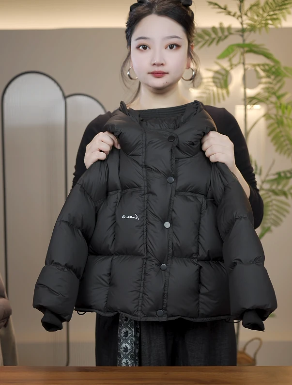 【栗子】男女童冬季双倍充绒量韩版保暖加厚纯色羽绒服