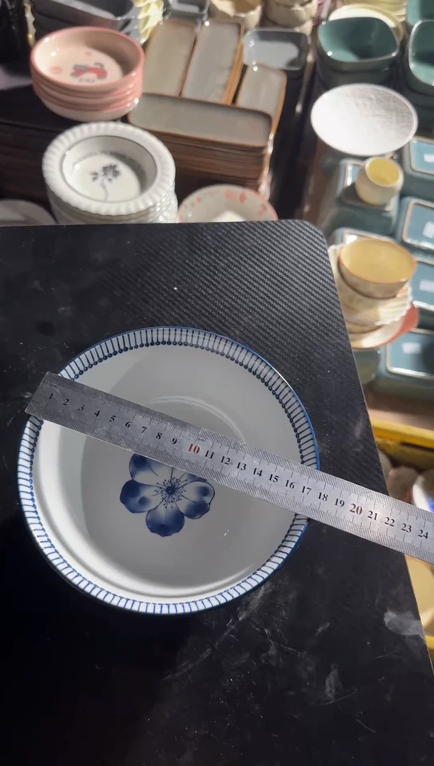 摆件6.5寸青花瓷面碗