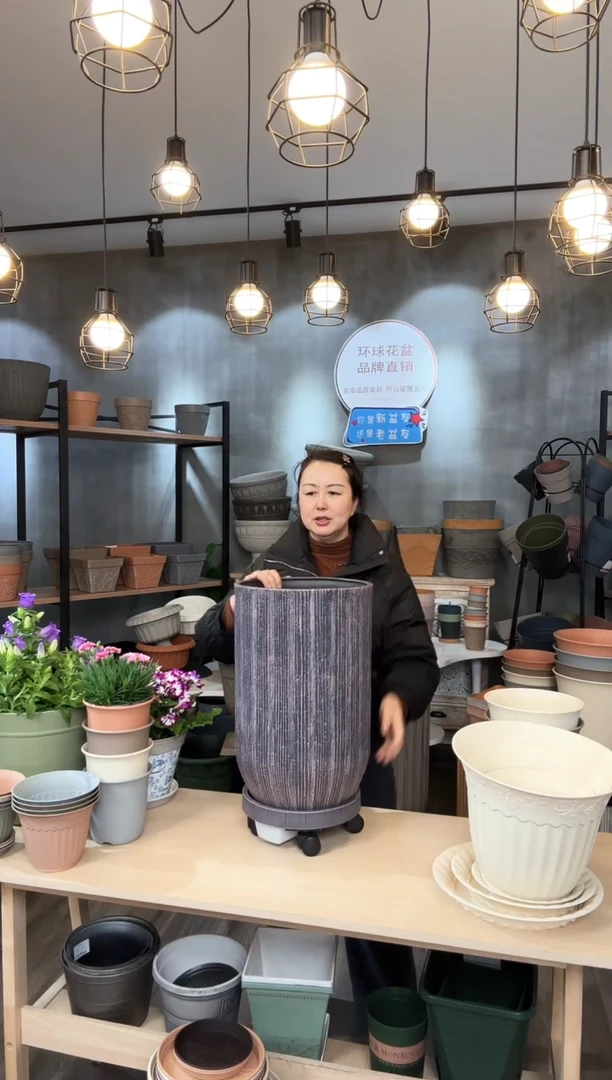 【闪购商品】塑料小号黛西深紫色 1只盆+1个托