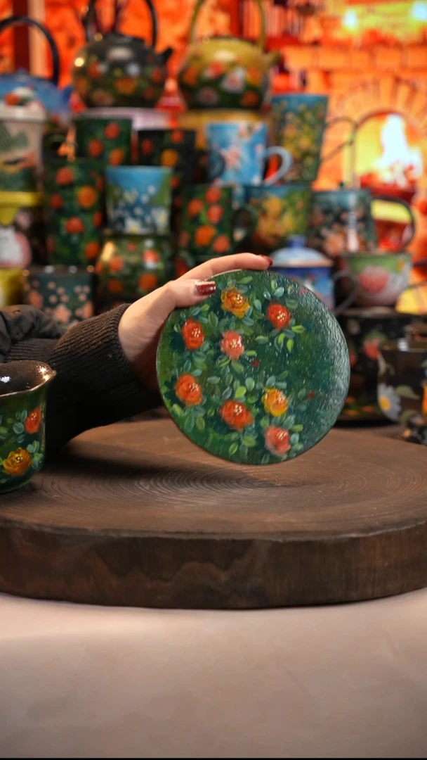 油画   釉下彩   碟子