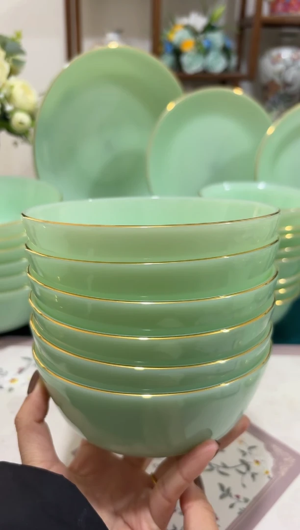 5.5英寸玉瓷碗6个口径13.8厘米