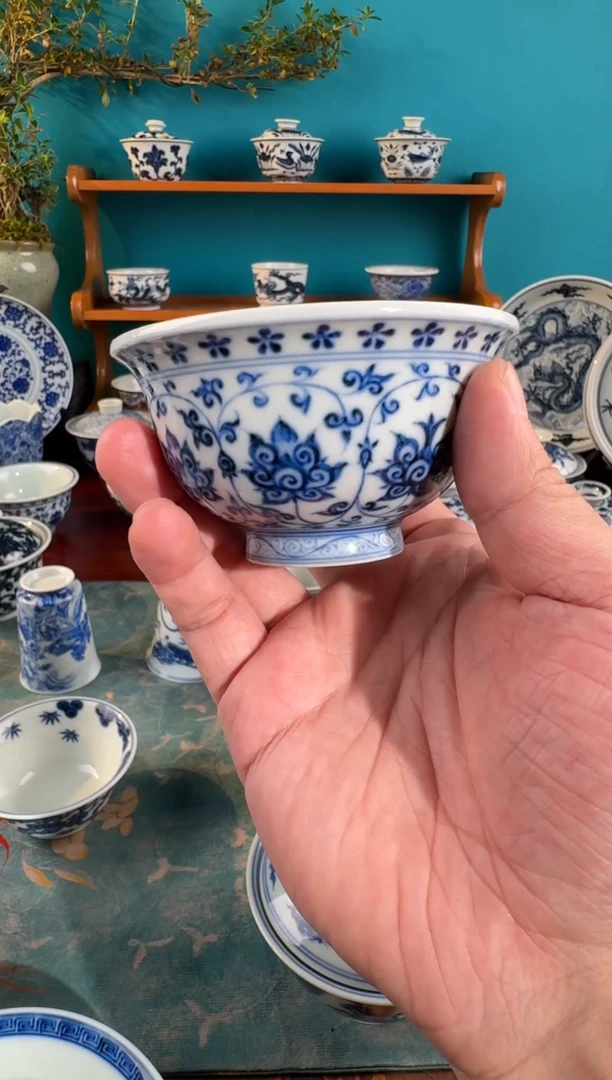 不二说瓷纯手绘杯微瑕