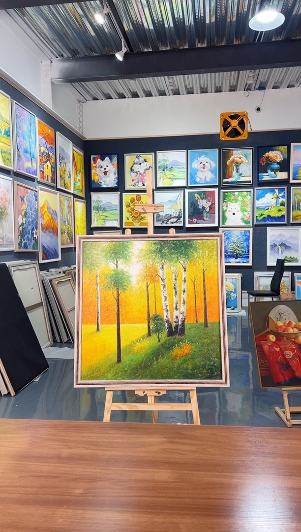 【闪购商品】油画64号 80*80 树林-手绘油画