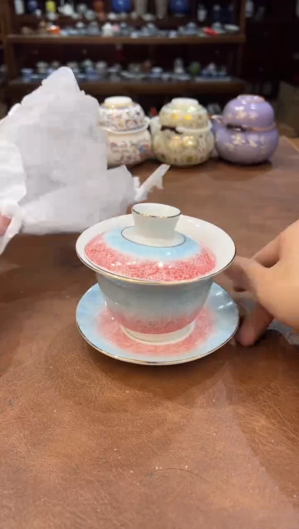 真的很便宜超好看会开片的旅行茶具